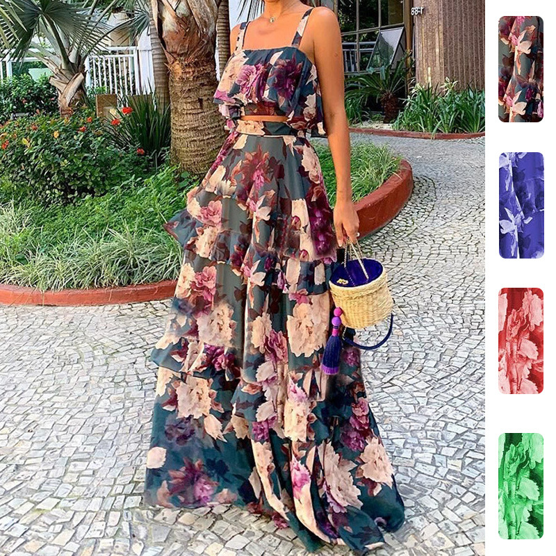 Women's Two Piece Outfits Flor - Romper Floral Print reseña y precio