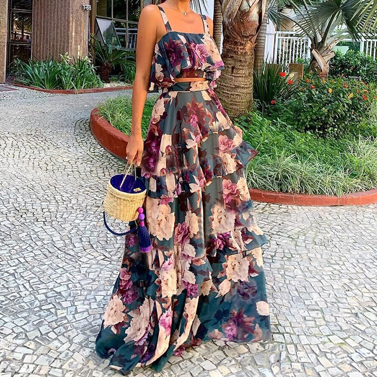 Women's Two Piece Outfits Flor - Romper Floral Print reseña y precio