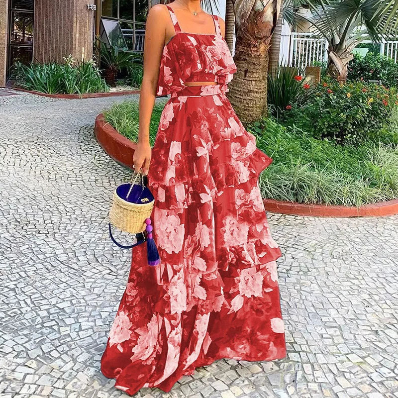 Women's Two Piece Outfits Flor - Romper Floral Print reseña y precio