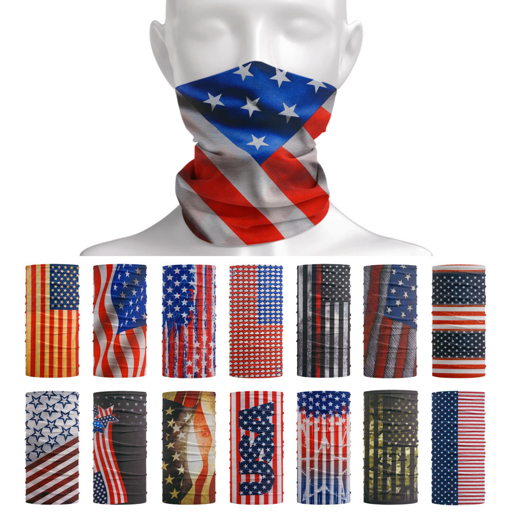 USA Flag Pattern Sun Protectiv - Headband Summer Knit reseña y precio