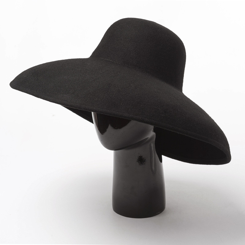 Classical Big Wide Brim Wool F - Hat Floppy Wide reseña y precio