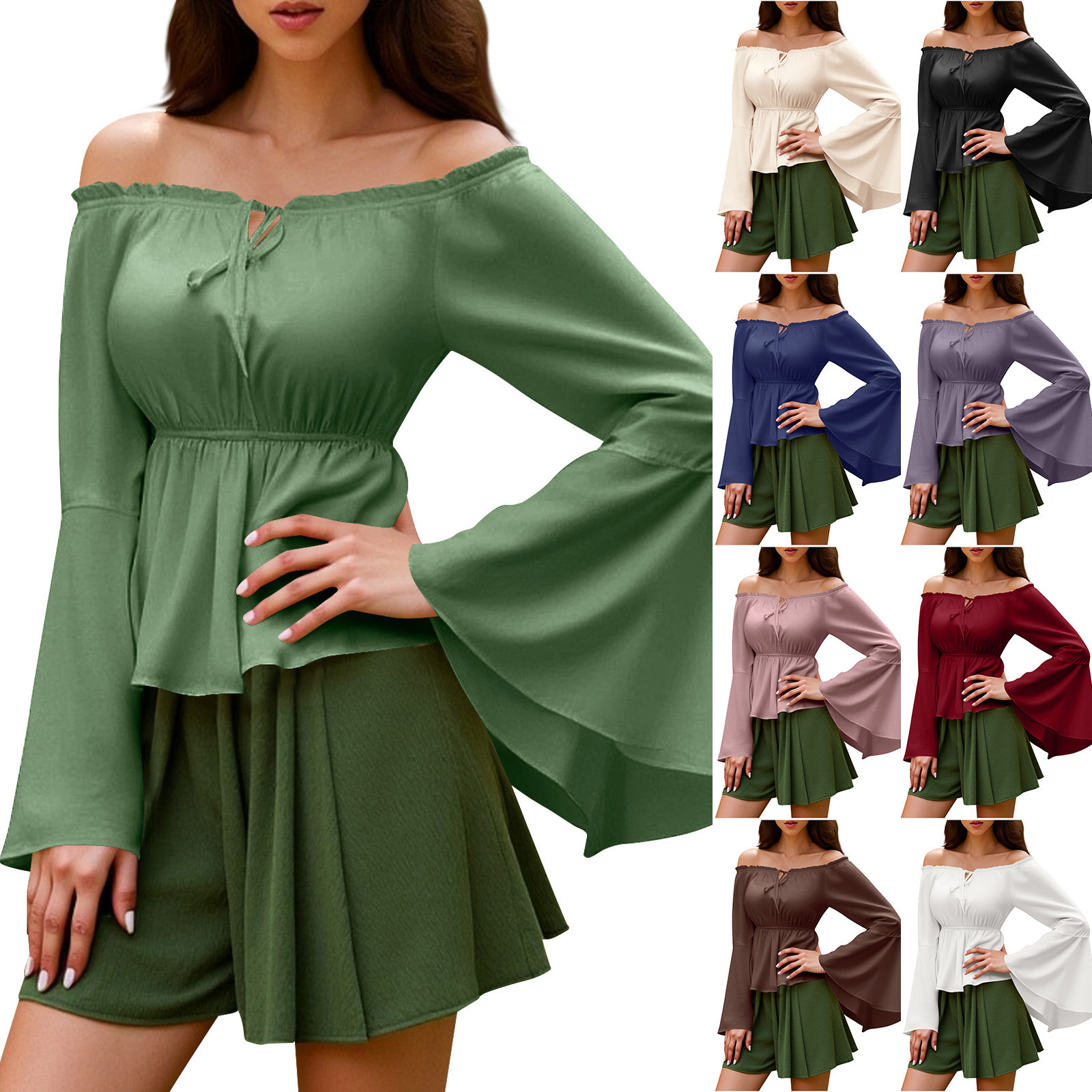 Womens Blouse Gothic Renaissan - Blouse Off Shoulder reseña y precio
