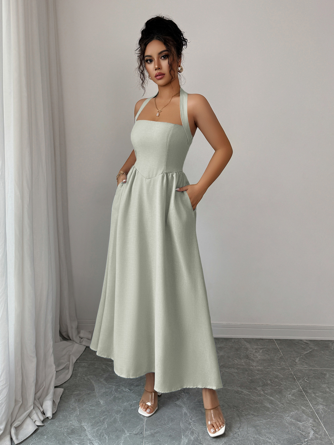 Women's Dress 5 Colors Halter  - Maxi Dress Halter reseña y precio