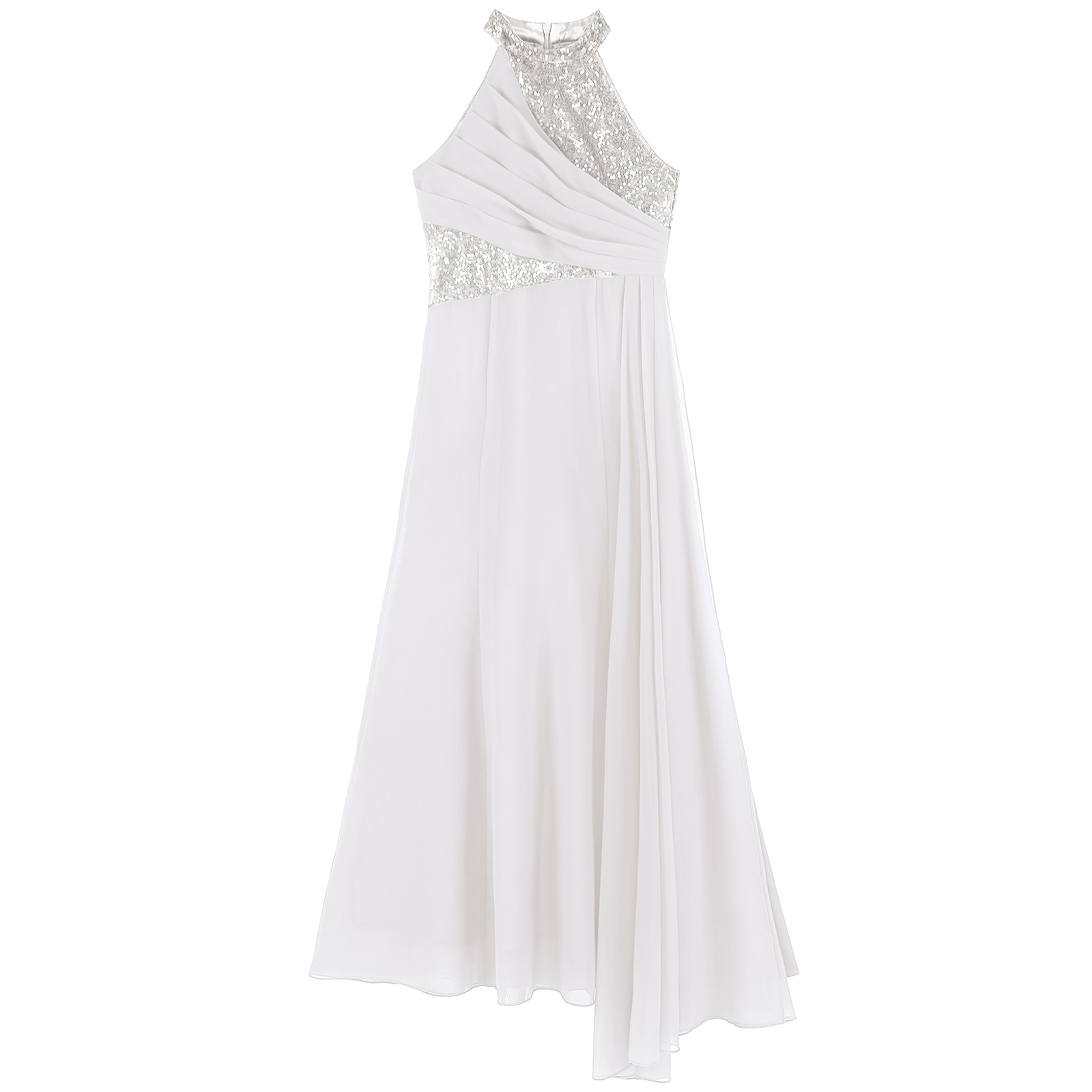 Kids Flower Girls Sequins Eleg - Maxi Dress Halter reseña y precio