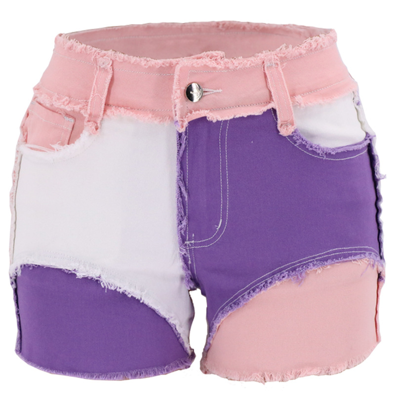 Fashion Mid-Waist Slim Fit Tor - Shorts Denim Frayed reseña y precio