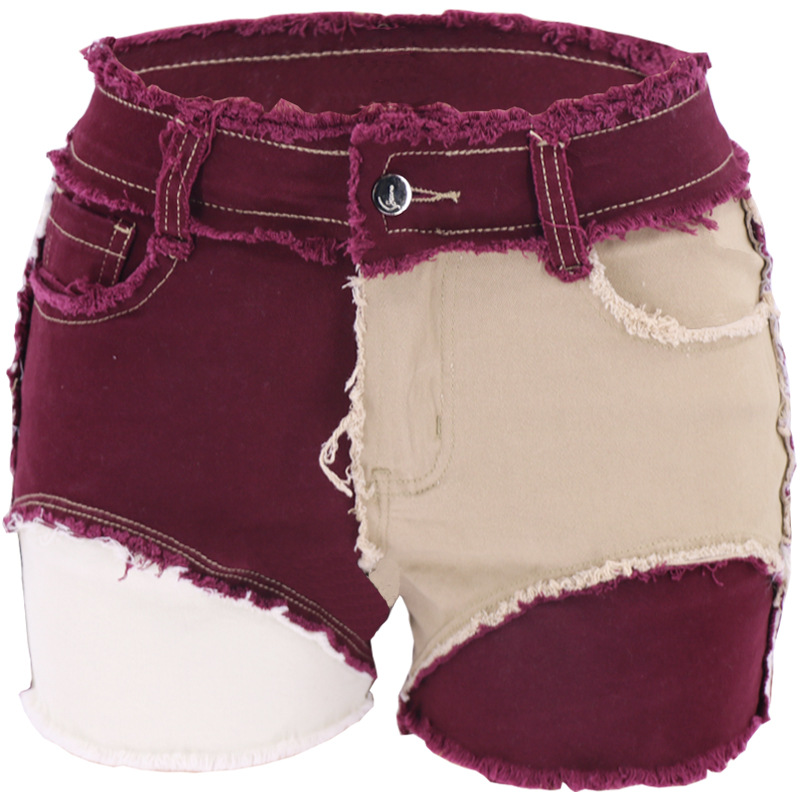Fashion Mid-Waist Slim Fit Tor - Shorts Denim Frayed reseña y precio