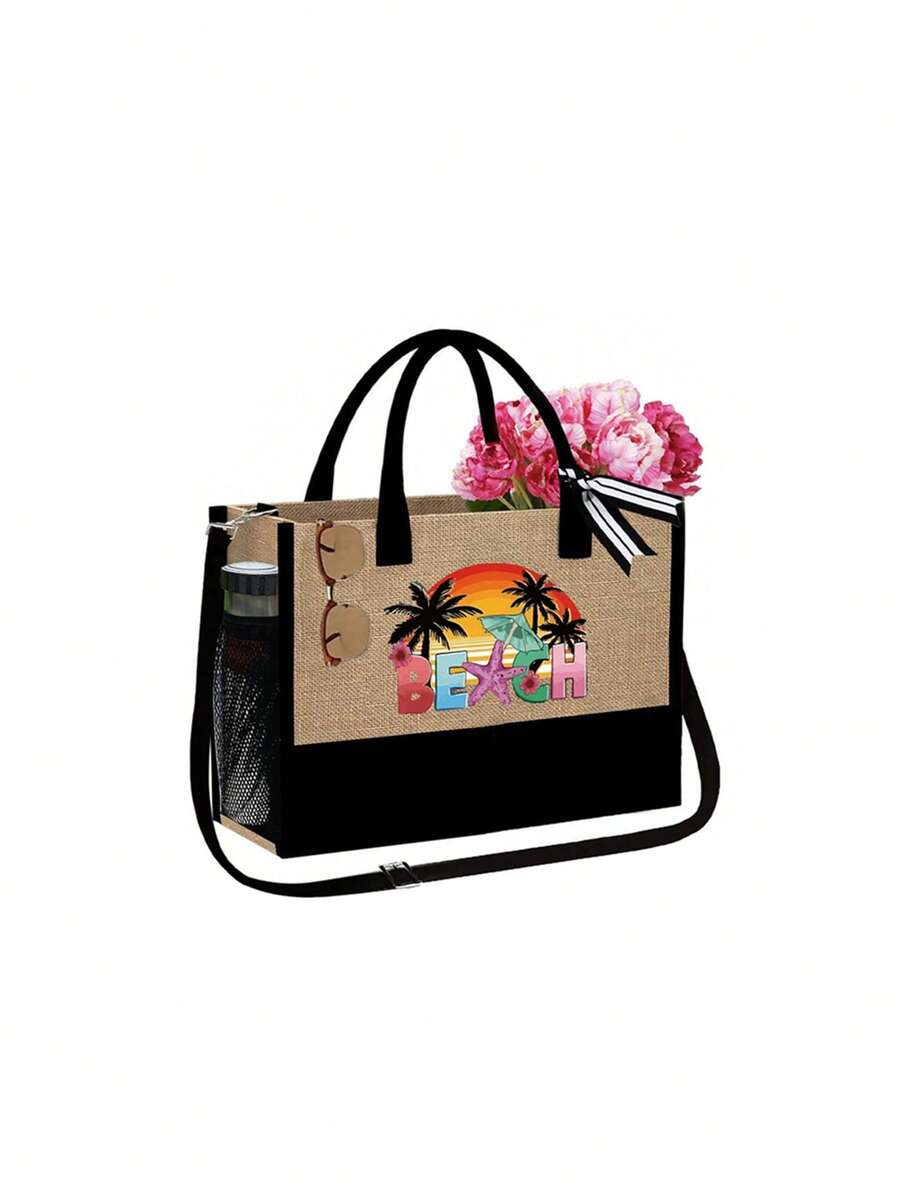 Beach Tote Bag Set With Sun Vi - Tote Bag Beach reseña y precio