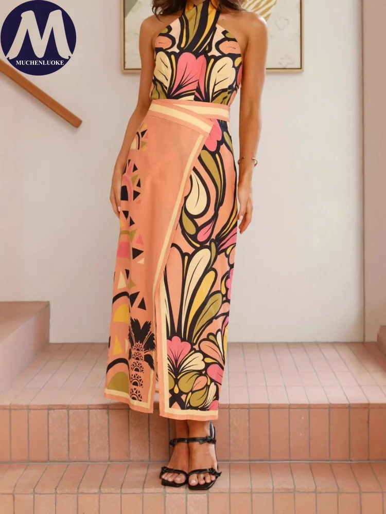 Set 2 Piece Woman Summer New S - Linen Dress Wrap reseña y precio