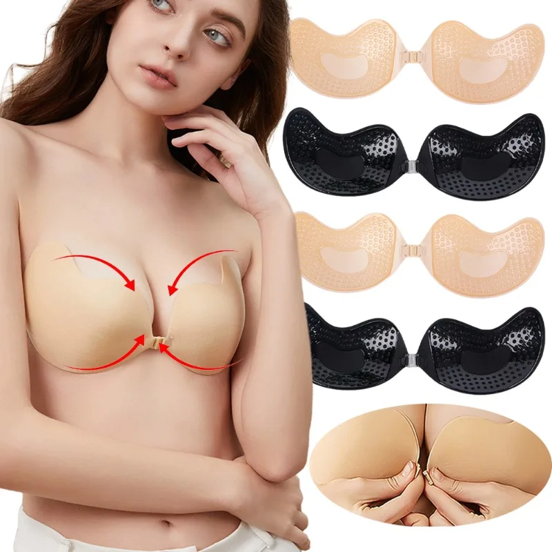 1/2Pc Invisible Push Up Bra Su - Bralette Triangle Set reseña y precio