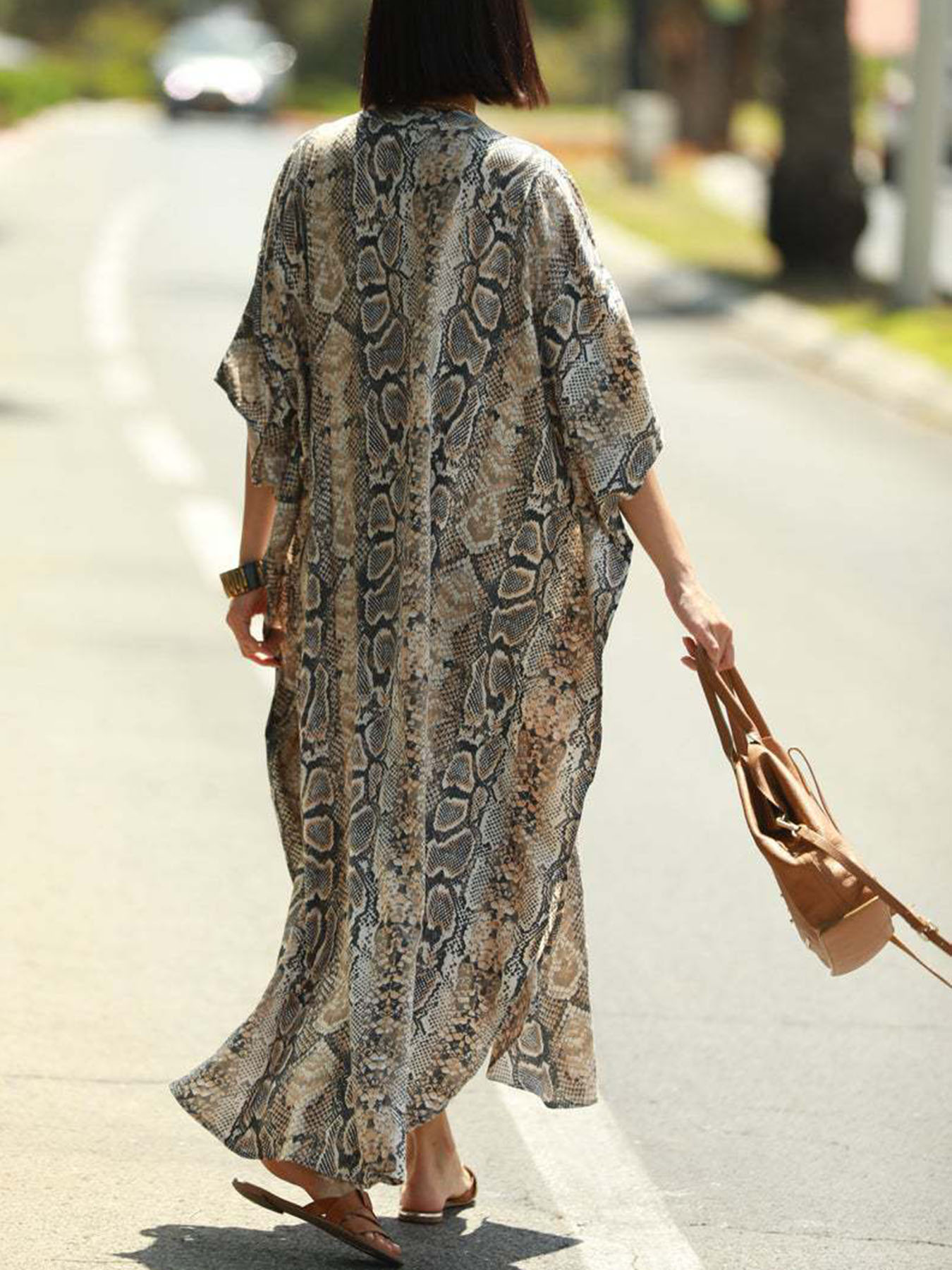 Bohemian Print Beach Cover-Up  - Cover Up Kaftan reseña y precio