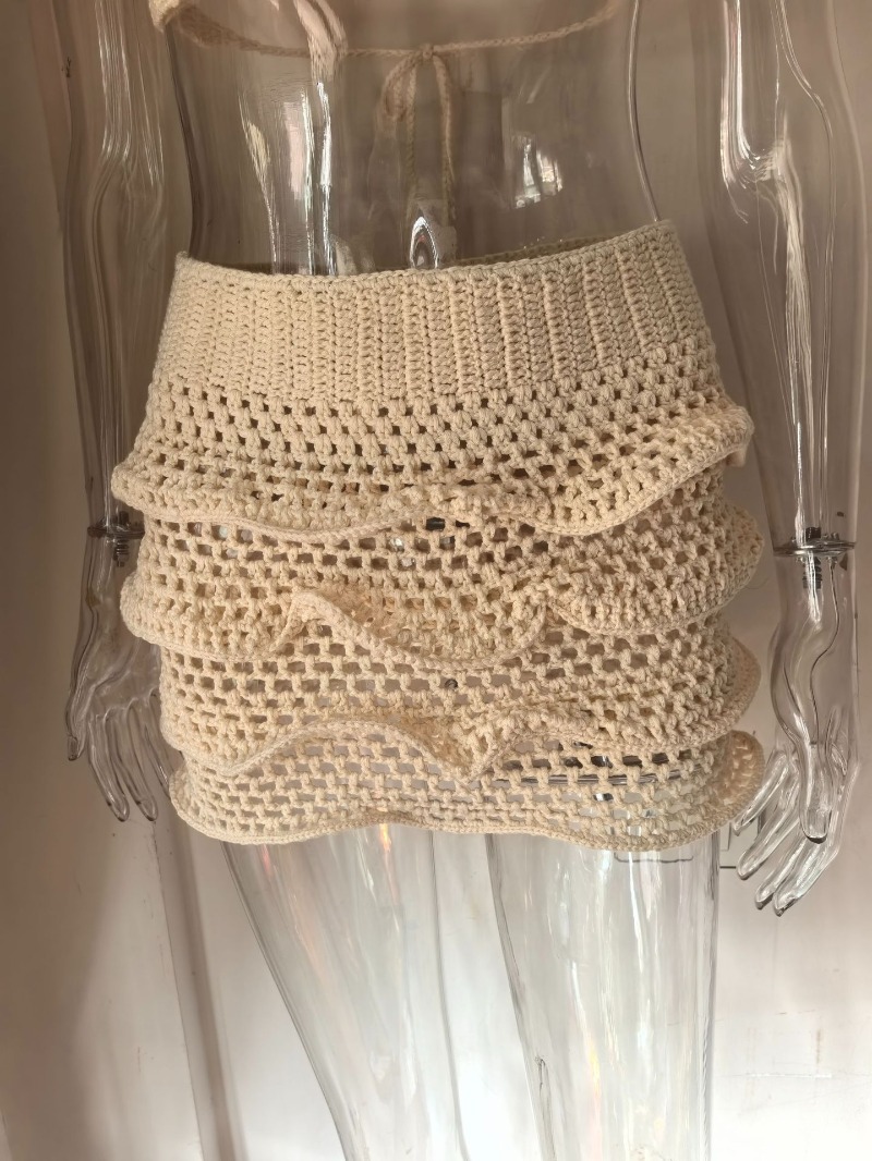Women Hand Crochet Knitted Ruf - Crop Top Crochet reseña y precio
