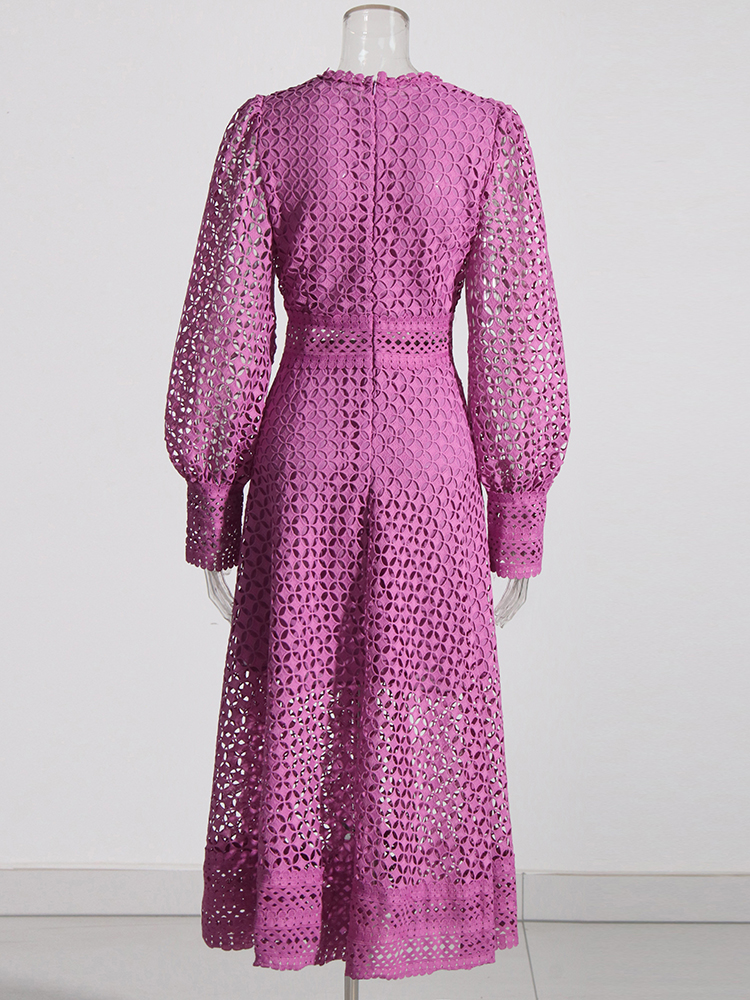 TWOTWINSTYLE Embroidery Cut Ou - Linen Dress Wrap reseña y precio