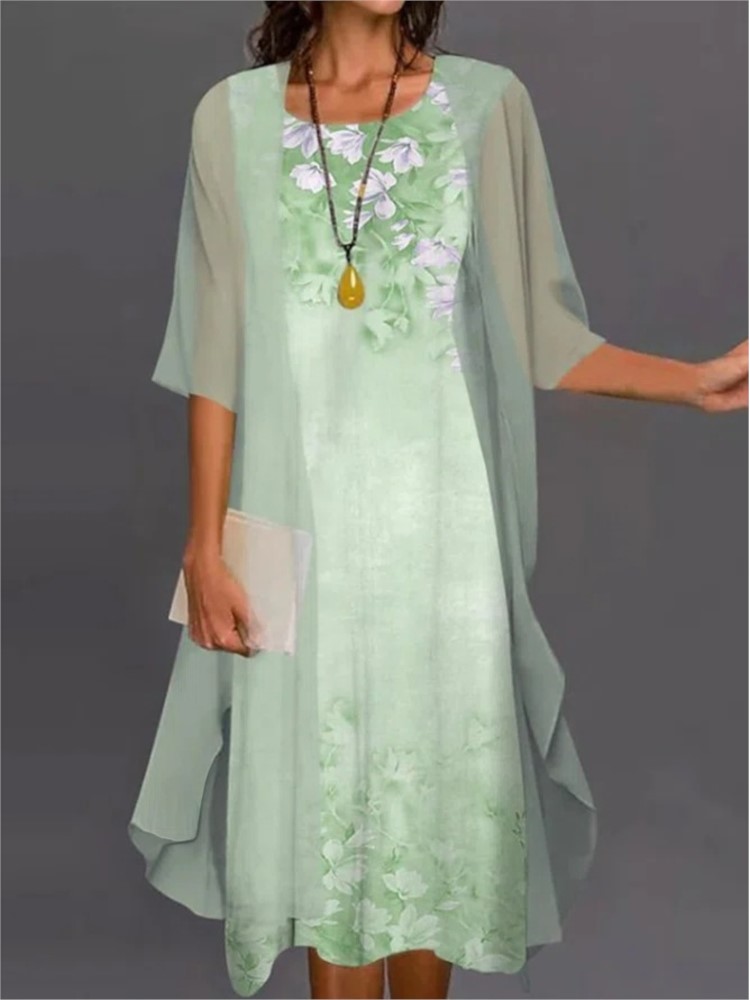 Summer Elegant Dress Two-piece - Romper Floral Print reseña y precio