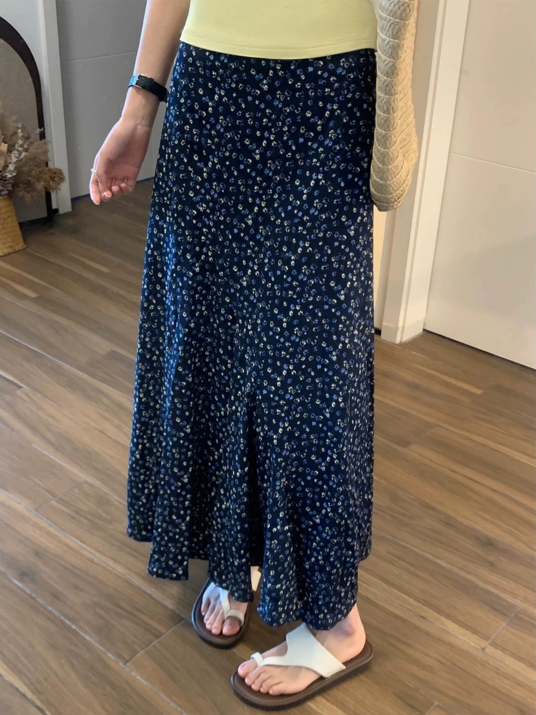 plus Size Floral Print A-Line  - Midi Skirt Floral reseña y precio