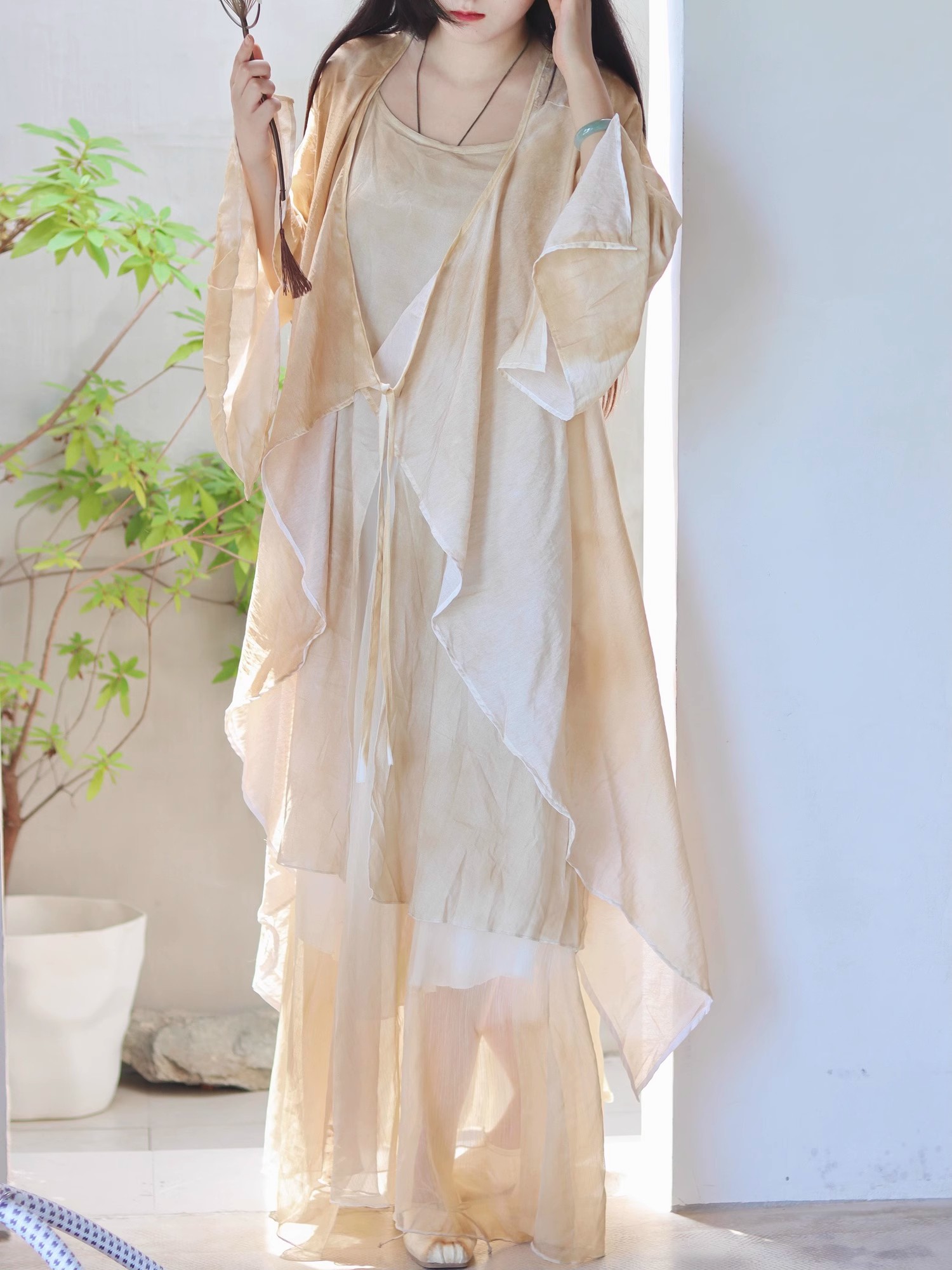 New Chinese Style Cotton Linen - Linen Dress Wrap reseña y precio