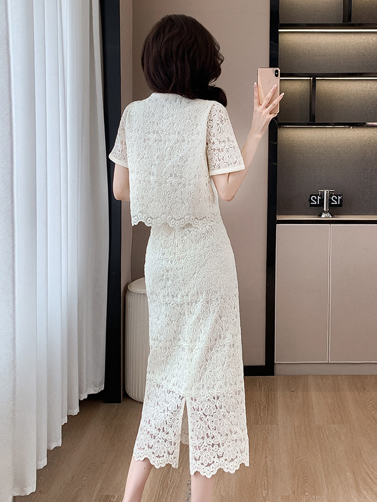 Summer Women Elegant Lace Flor - Midi Skirt Floral reseña y precio