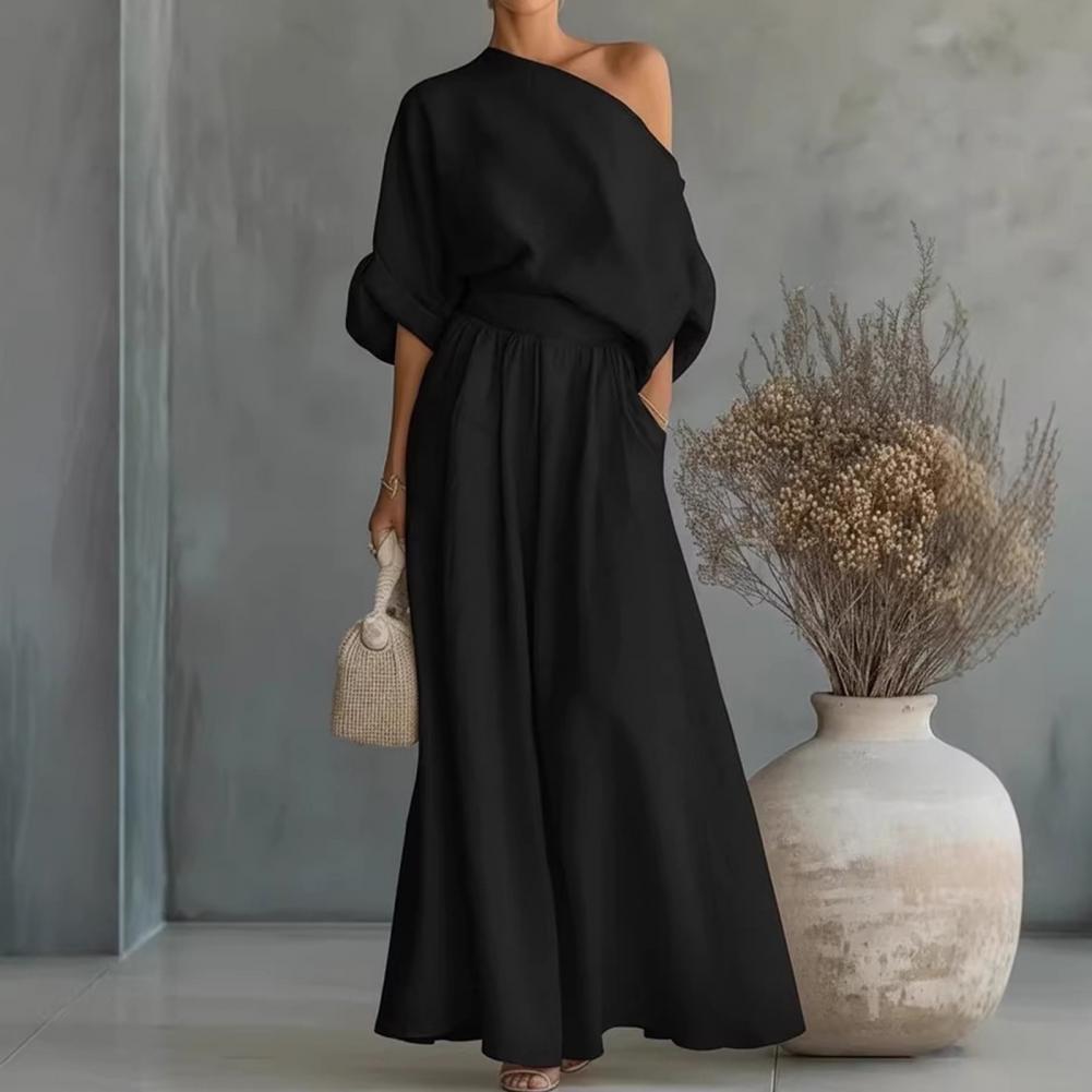 Women Blouse Pants Set Elegant - Blouse Off Shoulder reseña y precio