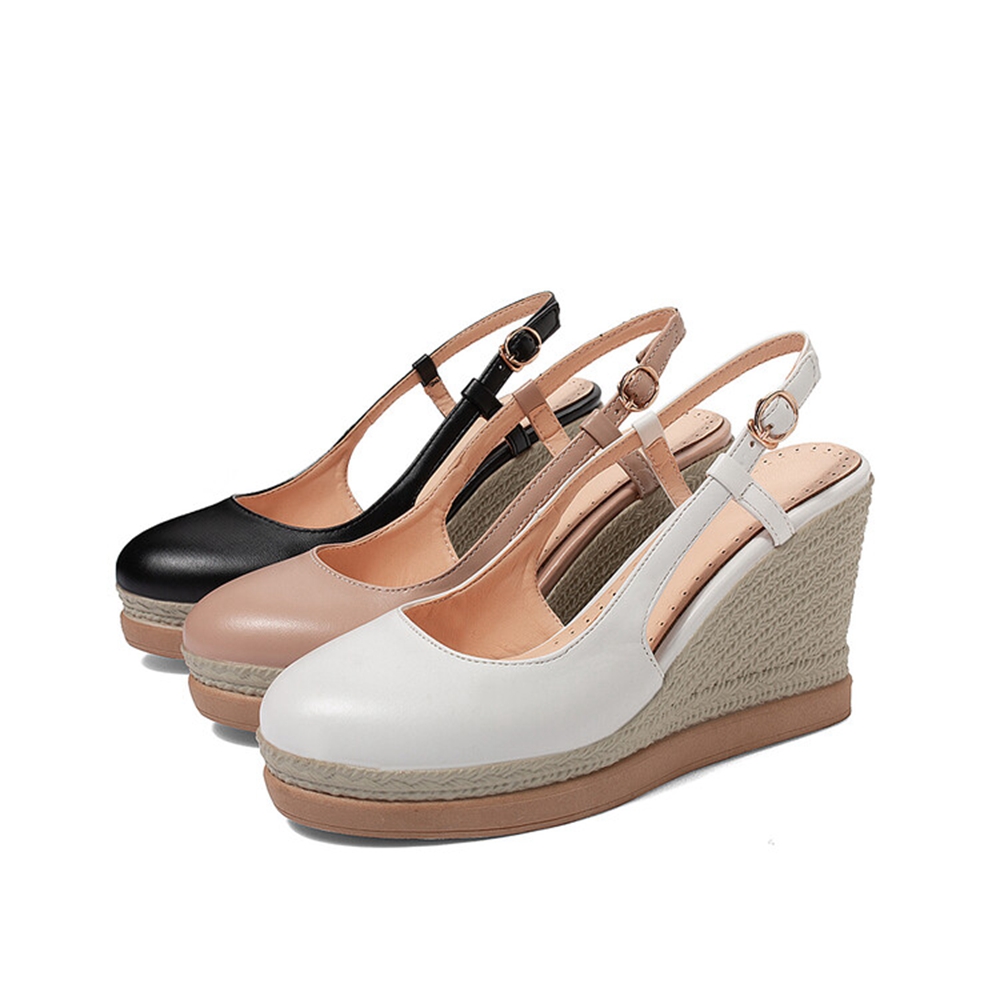 Women's T‑Strap Wedge Sandals  - Wedge Espadrille Women reseña y precio