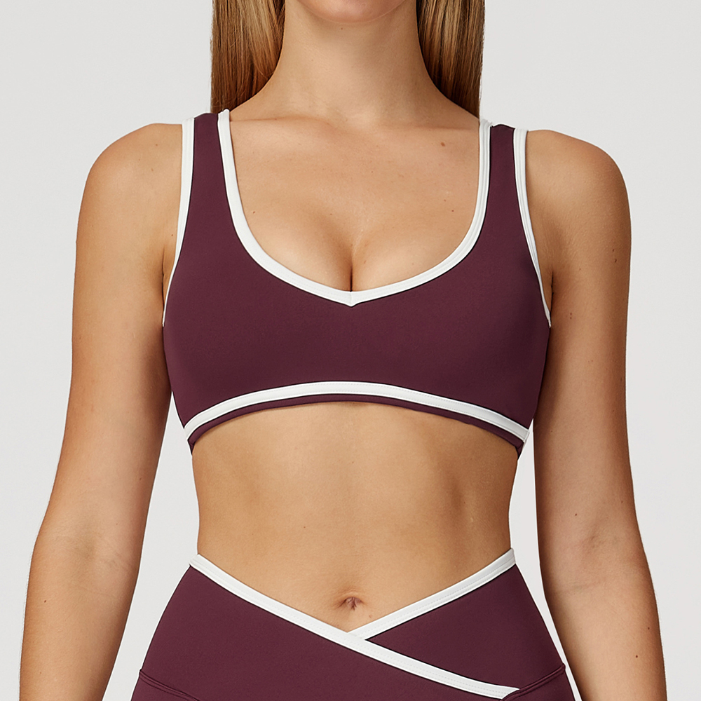 V-Neck Sports Bra Women Top Pu - Crop Top Crochet reseña y precio