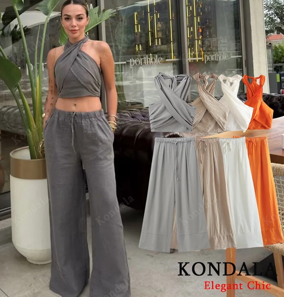 KONDALA Sexy Casual Crossover  - Linen Pant Wide reseña y precio