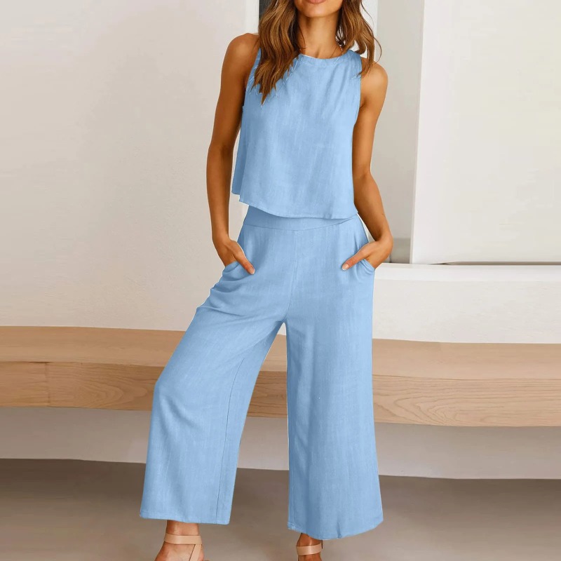 2025 New Summer Tops Cotton Li - Linen Pant Wide reseña y precio