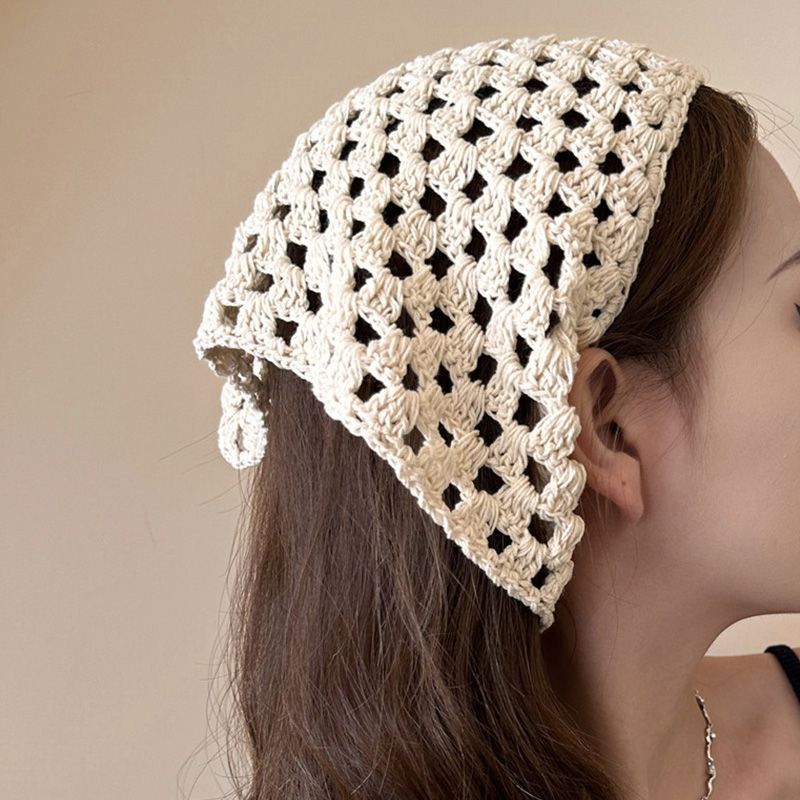 Crochet Triangle Hair Scarf Ho - Headband Summer Knit reseña y precio