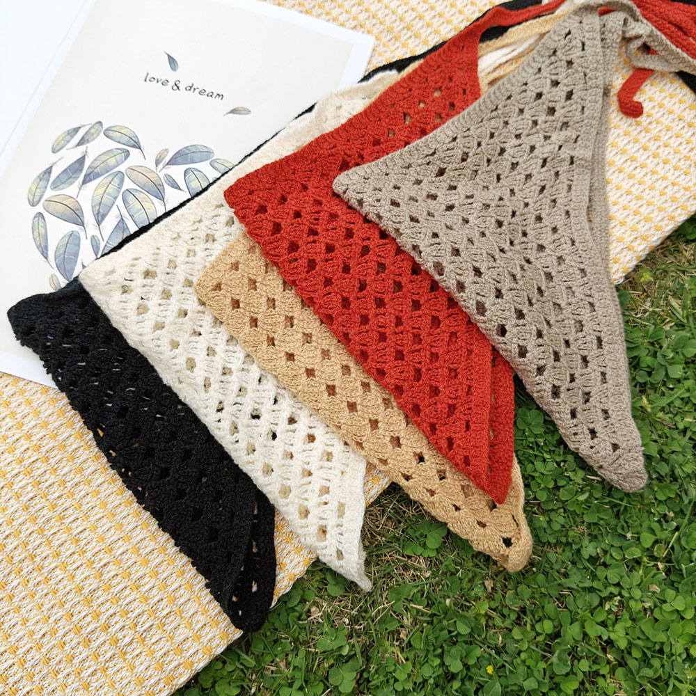 Crochet Triangle Hair Scarf Ho - Headband Summer Knit reseña y precio