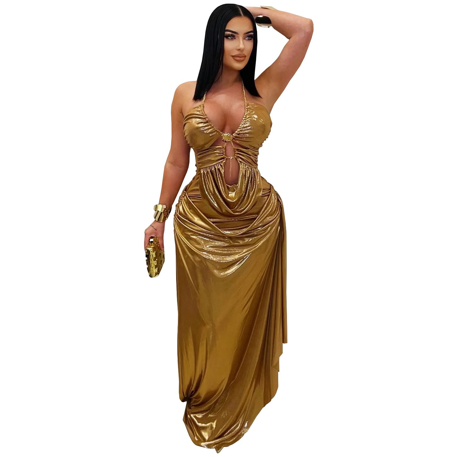 Prom Dress Evening Wedding Gue - Maxi Dress Halter reseña y precio