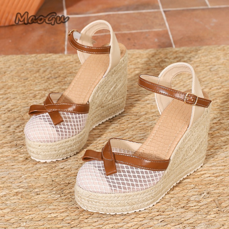 Size42 Women's Mesh Bow Espadr - Wedge Espadrille Women reseña y precio