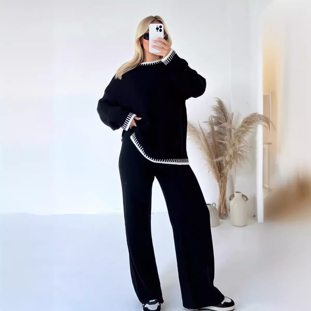 Women Wide Leg Pant Sets Two P - Linen Pant Wide reseña y precio