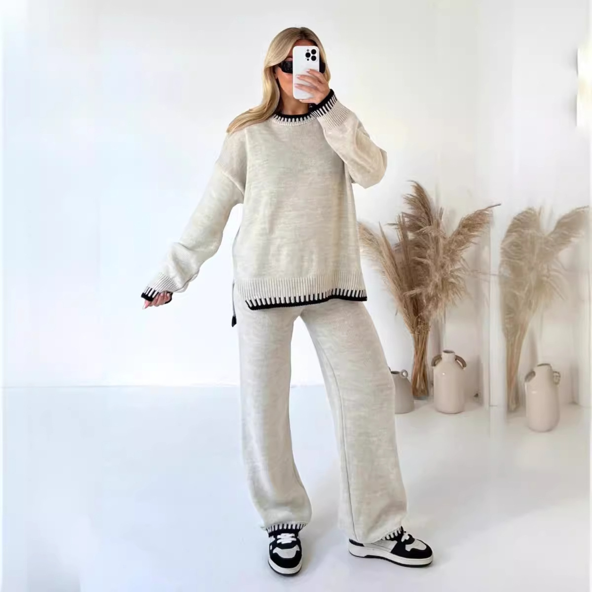 Women Wide Leg Pant Sets Two P - Linen Pant Wide reseña y precio