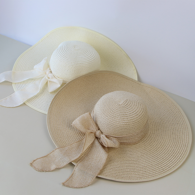 Summer Women Straw Hat Bowknot - Hat Floppy Wide reseña y precio