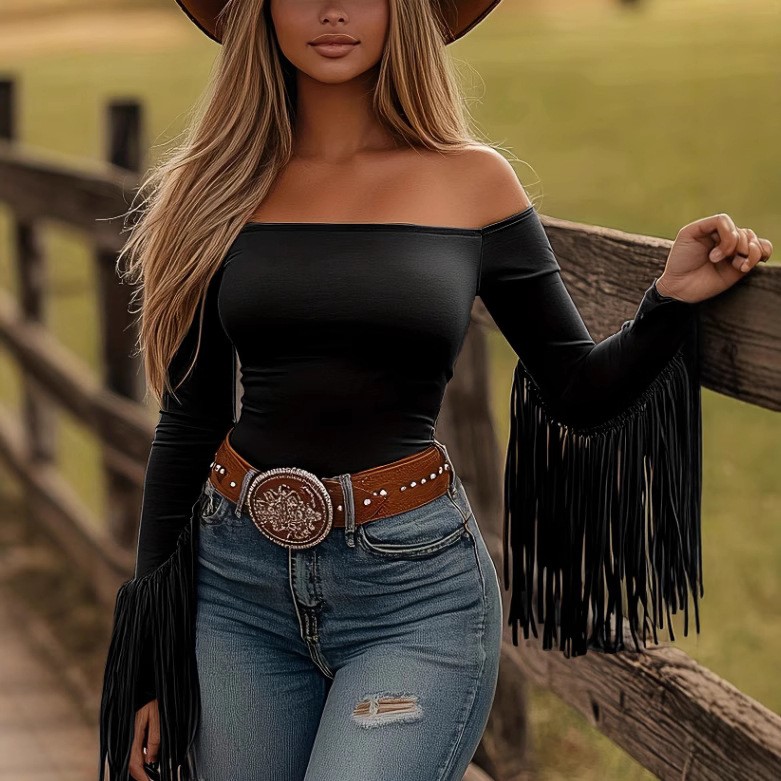 Women Clothes Longsleeve Blous - Blouse Off Shoulder reseña y precio