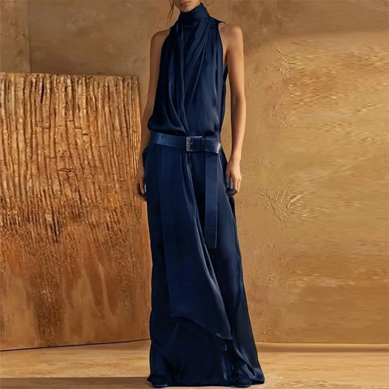 2026 Spring Summer Elegant Hal - Maxi Dress Halter reseña y precio