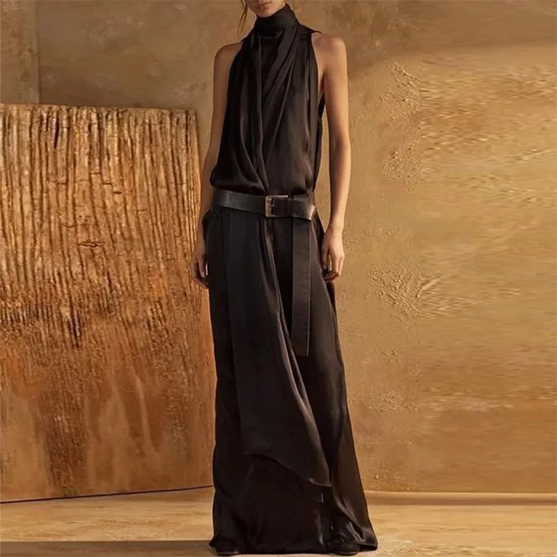 2026 Spring Summer Elegant Hal - Maxi Dress Halter reseña y precio