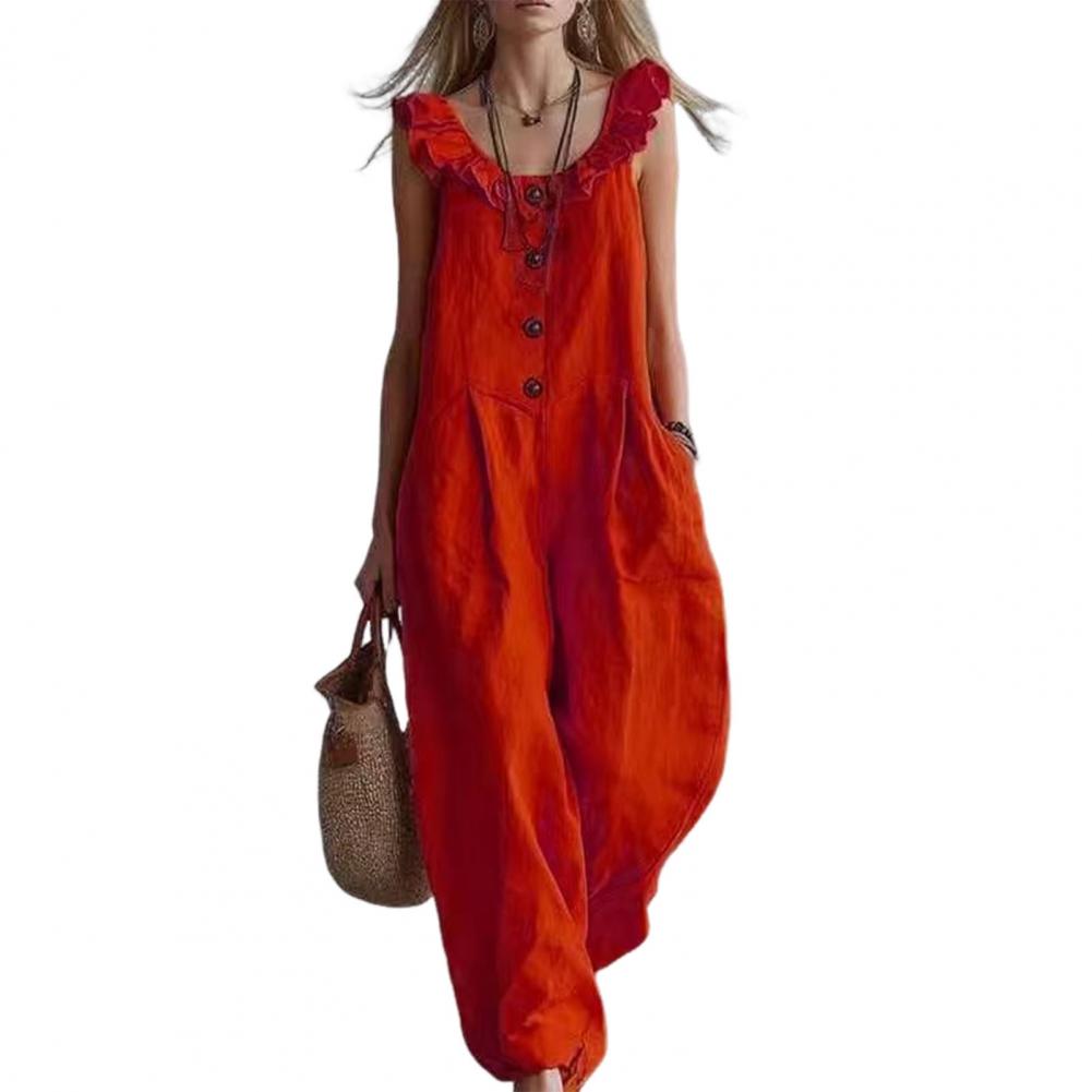 Relaxed Fit Romper Women Women - Jumpsuit Linen Relaxed reseña y precio