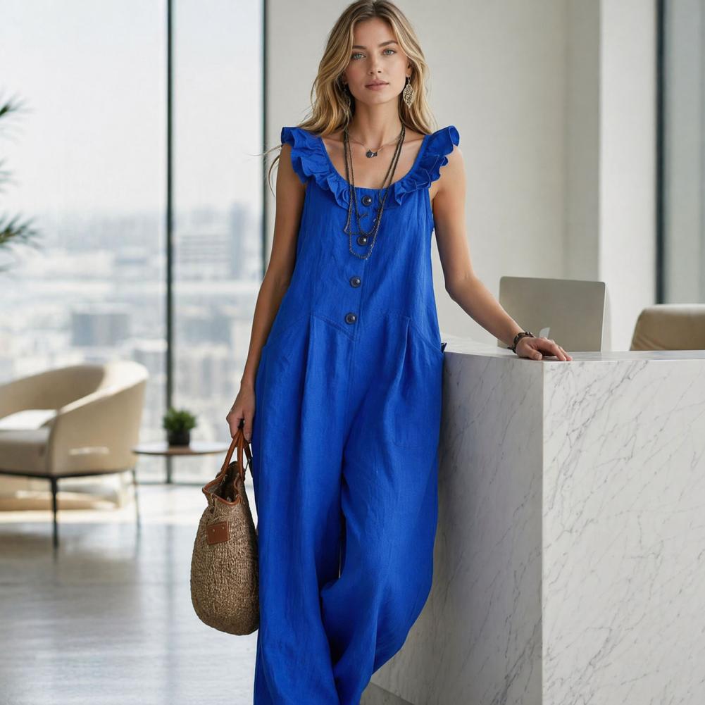 Relaxed Fit Romper Women Women - Jumpsuit Linen Relaxed reseña y precio