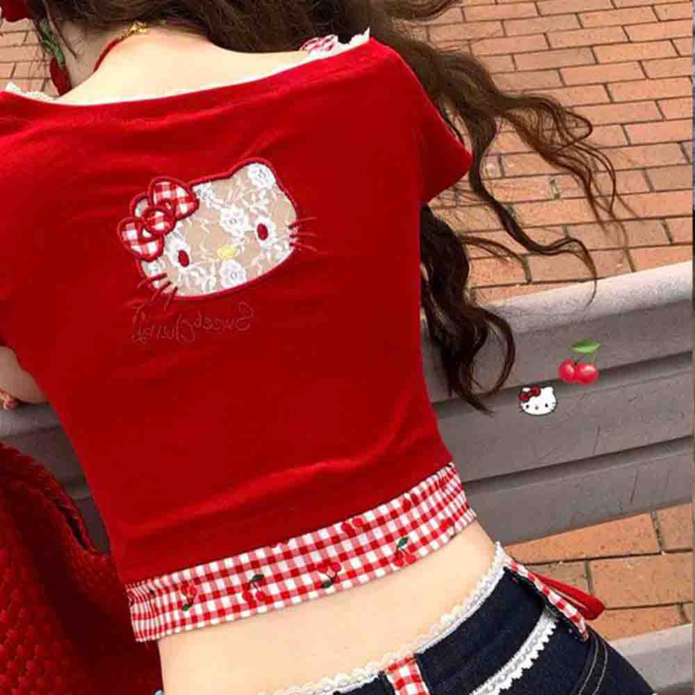 Hello Kitties Summer Women's S - Blouse Off Shoulder reseña y precio