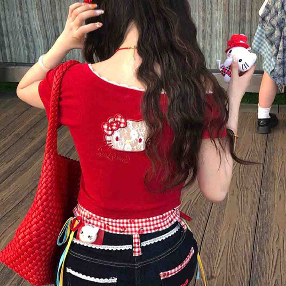 Hello Kitties Summer Women's S - Blouse Off Shoulder reseña y precio