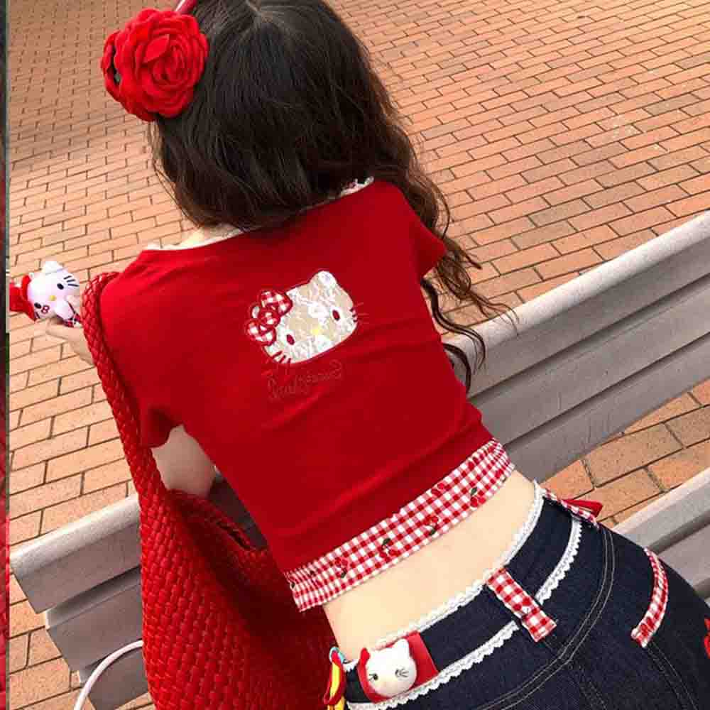 Hello Kitties Summer Women's S - Blouse Off Shoulder reseña y precio