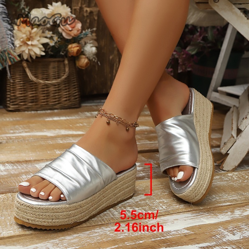 Women's Ruched Espadrille Wedg - Wedge Espadrille Women reseña y precio