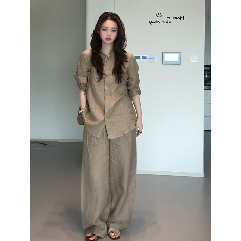 High-End Cotton Linen Blend Wo - Linen Pant Wide reseña y precio