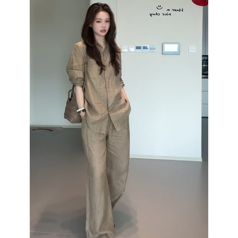 High-End Cotton Linen Blend Wo - Linen Pant Wide reseña y precio