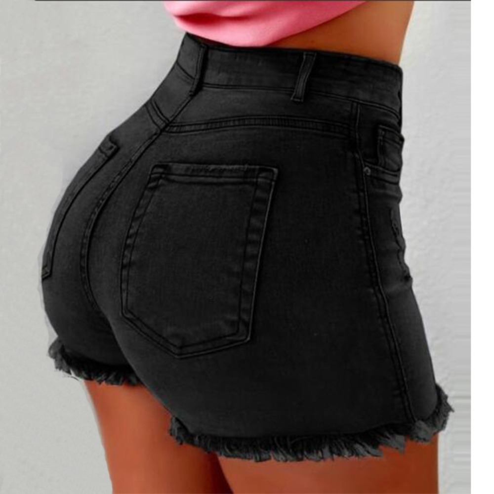 Women's High Waisted Denim Sho - Shorts Denim Frayed reseña y precio