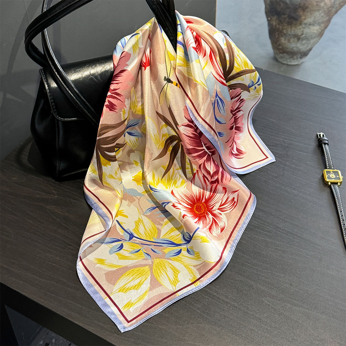 New 100% Silk Square Scarf for - Headband Summer Knit reseña y precio