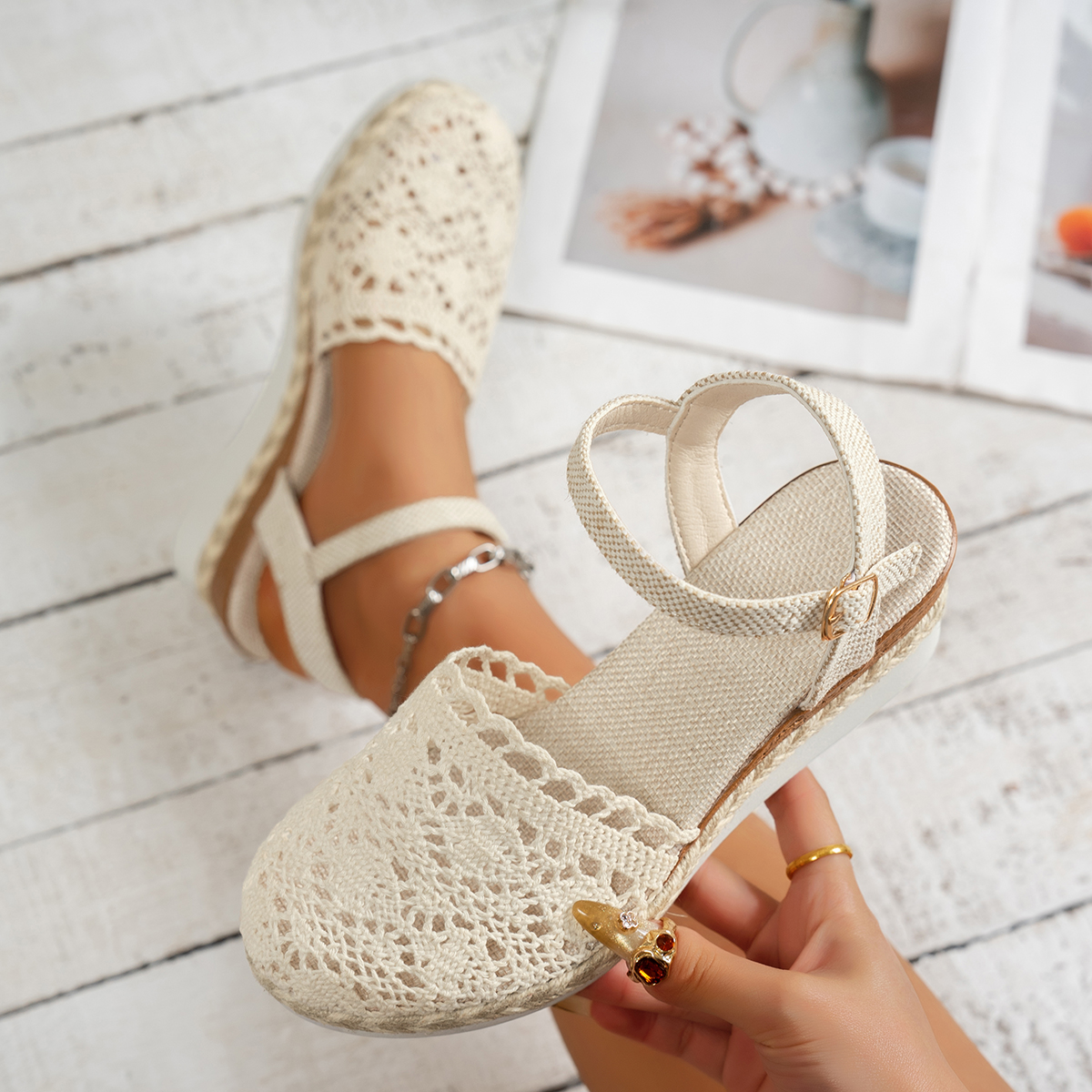 Women Wedge Sandals 2025 Summe - Wedge Espadrille Women reseña y precio