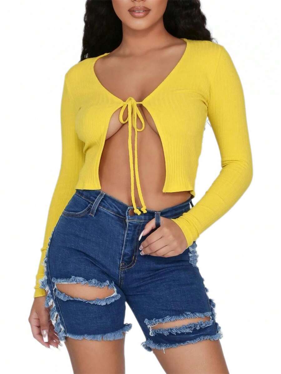 Women High Waist Ripped Denim  - Shorts Denim Frayed reseña y precio