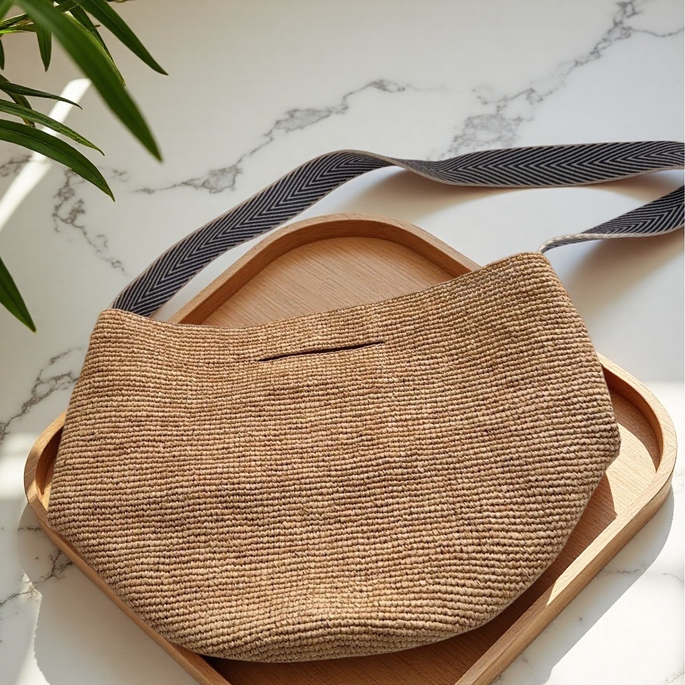 New Raffia Rainbow Bucket Bag  - Crochet Bag Raffia reseña y precio