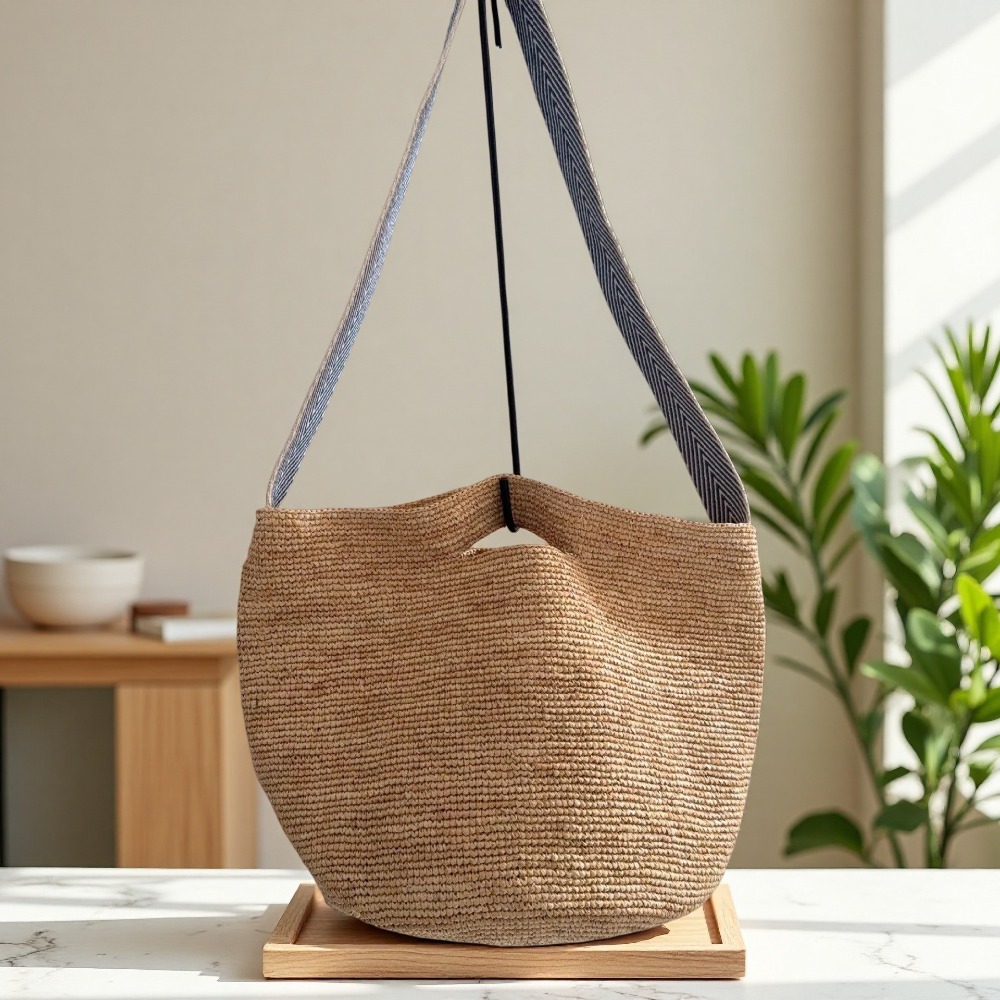 New Raffia Rainbow Bucket Bag  - Crochet Bag Raffia reseña y precio