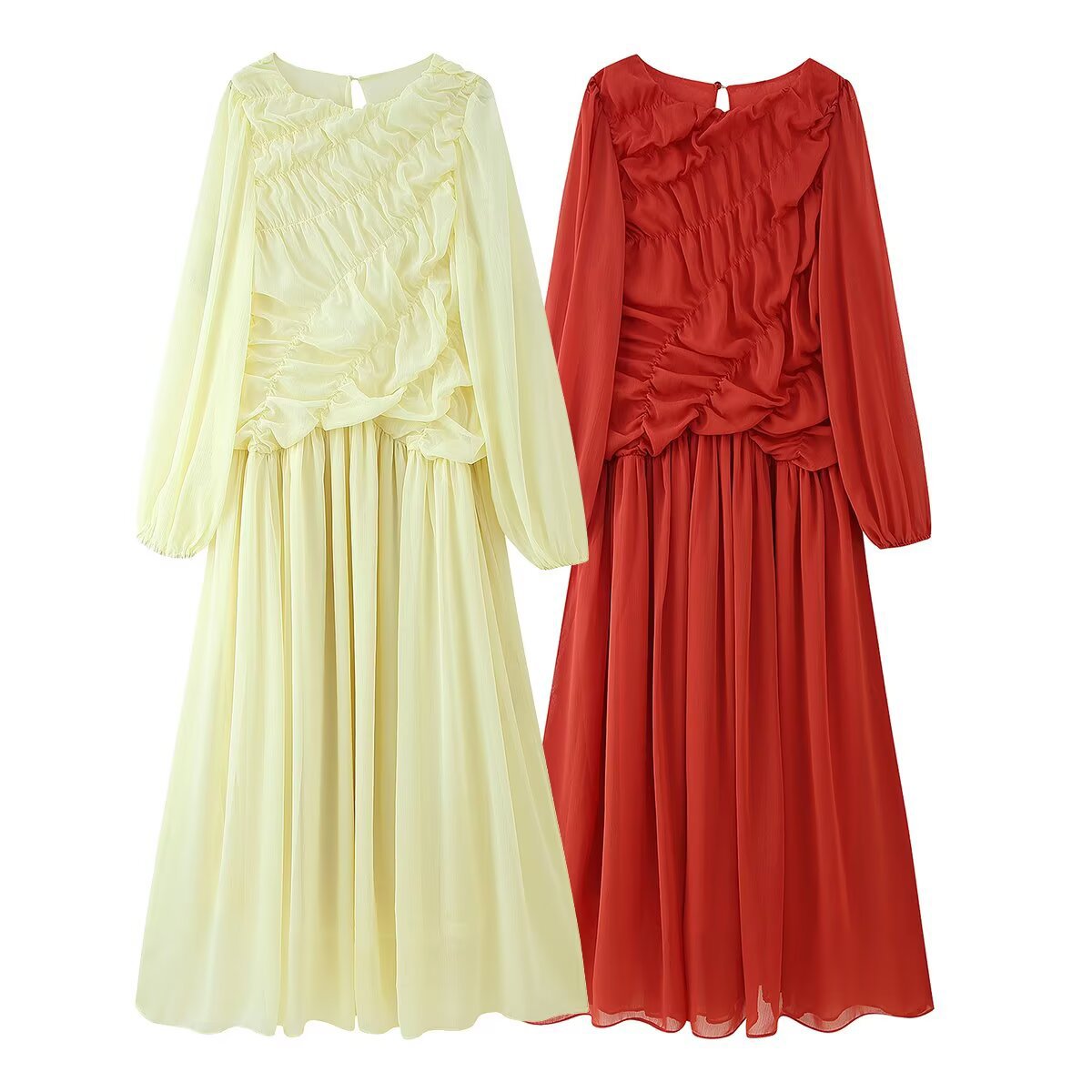 Autumn Long Sleeve Dresses 202 - Linen Dress Wrap reseña y precio